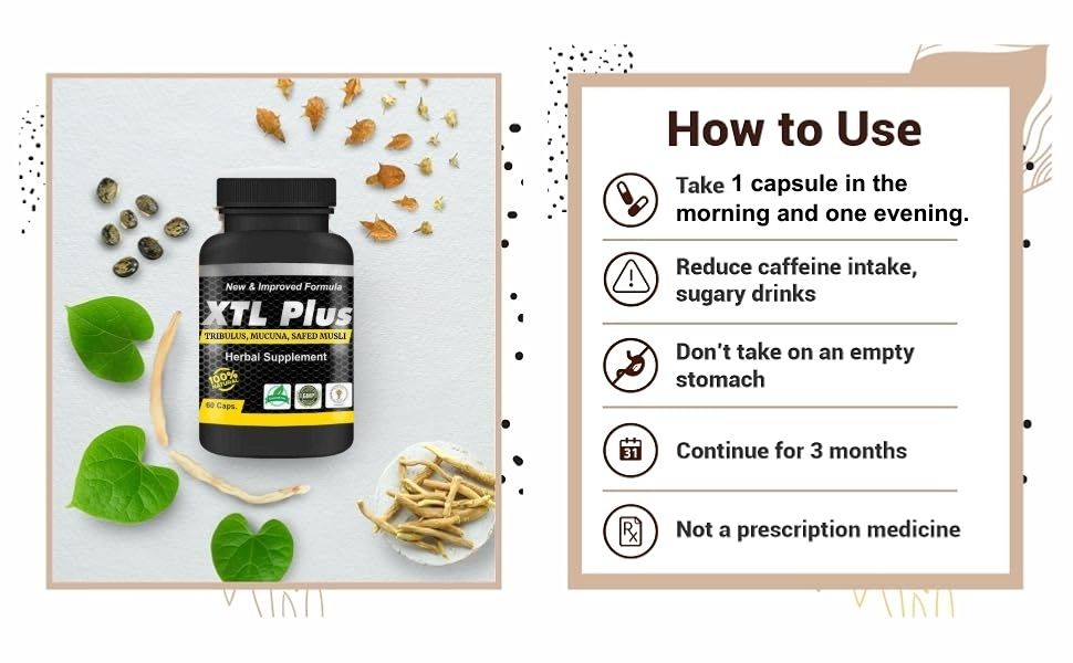 xtl plus dosage - take 1 capsule in the morning and one evening with water or milk.