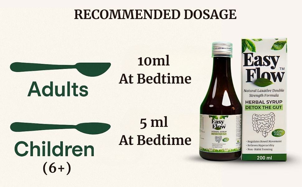 easyflow syrup dosage for constipation relief